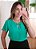 Blusa verde decote gota torcido - Imagem 1