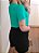 Blusa verde decote gota torcido - Imagem 3