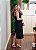 Vestido preto linho com cinto - Imagem 2