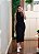 Vestido preto longuete malha canelada - Imagem 6
