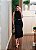 Vestido preto longuete malha canelada - Imagem 7