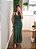 Vestido verde tricô ponto vazado - Imagem 1