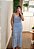 Vestido azul tricô ponto vazado - Imagem 3