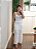Vestido off white tricô ponto vazado - Imagem 1