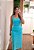 Conjunto azul de laise top e saia - Imagem 2