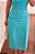 Conjunto azul de laise top e saia - Imagem 5