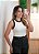 Regata canelada bicolor off white - Imagem 1