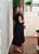 Vestido transpassado liso preto - Imagem 10