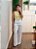 Calça pantalona linho off white - Imagem 1