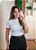 Blusa canelada lisa branca - Imagem 6