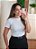 Blusa canelada lisa branca - Imagem 1