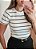 Blusa canelada listrada off white - Imagem 2