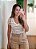 Camiseta básica listrada off/nude - Imagem 1