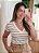 Camiseta básica listrada off/nude - Imagem 6