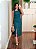 Vestido verde tubinho fenda - Imagem 7