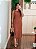 Vestido marrom tubinho fenda - Imagem 1