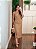 Vestido areia tubinho fenda - Imagem 7