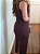 Vestido midi malha canelada marrom - Imagem 4