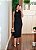 Vestido midi malha canelada preto - Imagem 6
