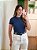 Blusa canelada lisa marinho - Imagem 1