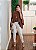 Blusa capa com top marrom - Imagem 1