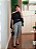 Blusa capa com top preta - Imagem 11