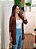 Maxi cardigan canelado marrom - Imagem 3