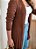 Maxi cardigan canelado marrom - Imagem 6