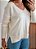 Blusa tricô ampla decote V off white - Imagem 2