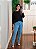 Blusa tricô ampla decote canoa preta - Imagem 8