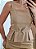 Regata peplum risca de giz caramelo - Imagem 9