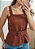 Blusa peplum cinto marrom - Imagem 9