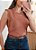 Blusa detalhe renda castanho - Imagem 1