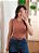 Blusa detalhe renda castanho - Imagem 2