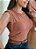 Blusa detalhe renda castanho - Imagem 7