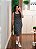 Vestido malha listrado preto - Imagem 1