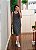 Vestido malha listrado preto - Imagem 4