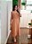 Vestido detalhe V caramelo - Imagem 2