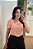 Blusa decote V transpassado coral - Imagem 6