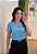 Blusa decote V transpassado azul - Imagem 4