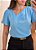 Blusa decote V transpassado azul - Imagem 3