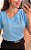 Blusa decote V transpassado azul - Imagem 5