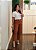 Blusa decote V pregas off white - Imagem 2