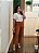 Blusa decote V pregas off white - Imagem 4