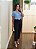 Blusa decote V pregas azul - Imagem 4