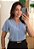 Blusa decote V pregas azul - Imagem 6