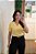 Blusa decote V pregas amarela - Imagem 5