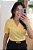 Blusa decote V pregas amarela - Imagem 1