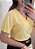 Blusa decote V pregas amarela - Imagem 4
