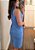 Vestido tubinho linho azul - Imagem 5